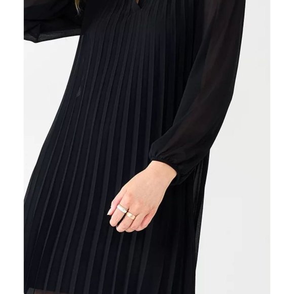 !!!FINAL SALE!!! Going To GW in Sat Nine West Georgette Pleated Dress Size M NWT - Picture 6 of 7